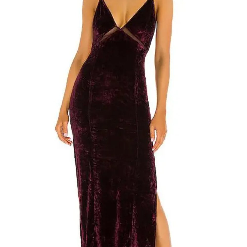 Free People Low Key Crushin' Velvet Dress Size S
